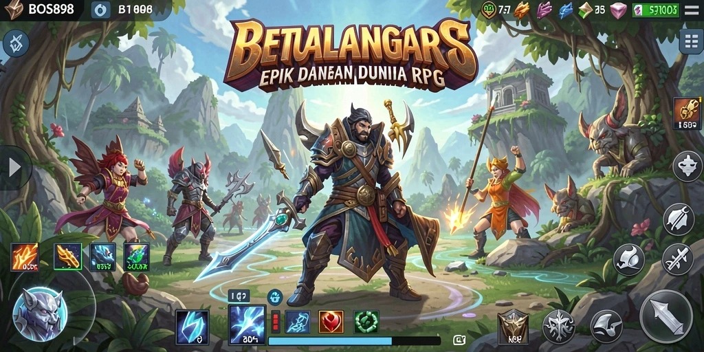 Tampilan gameplay yang menakjubkan dalam game RPG.