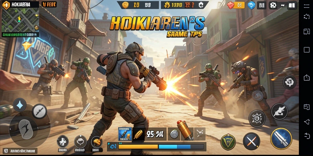 Tampilan gameplay seru saat bertempur di HOKIARENA.