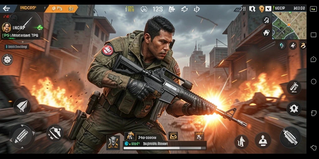 Tampilan gameplay menarik dari permainan TPS INDORP dengan aksi menegangkan.