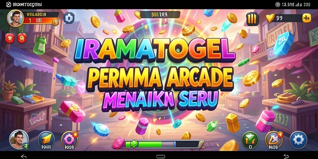 Screenshot IRAMATOGEL menampilkan aksi seru dalam gameplay Arcade.