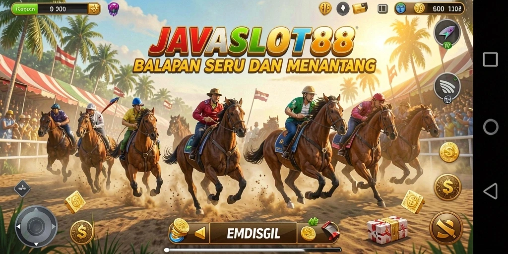 Tampilan gameplay menawan dari JAVASLOT88 yang penuh aksi balapan.