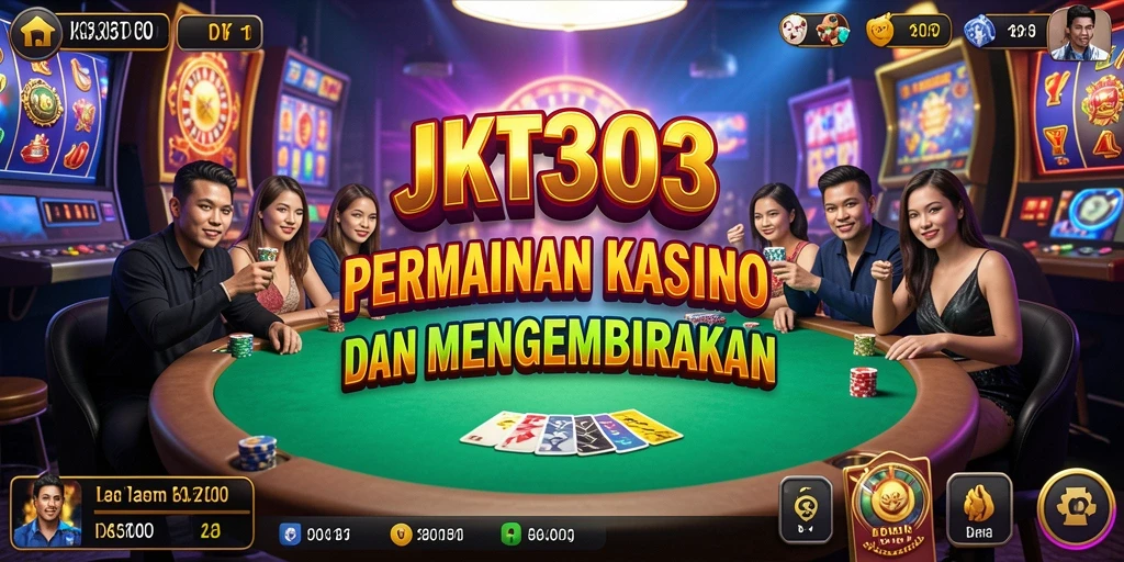 Tampilan gameplay seru JKT303 dengan fitur Kasino yang menarik.