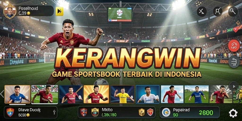 Tampilan gameplay menarik aplikasi KERANGWIN yang menampilkan taruhan olahraga.