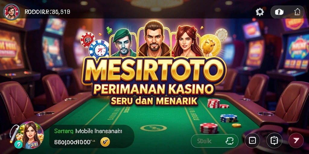 Tampilan menarik dari gameplay MESIRTOTO di kasino.