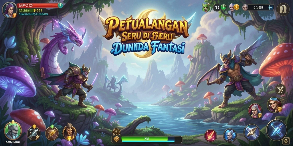 Tangkapan layar menunjukkan aksi seru dalam dunia MPOID.