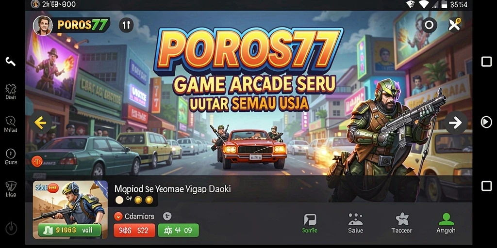 Tampilan gameplay POROS77 yang seru dan penuh warna.