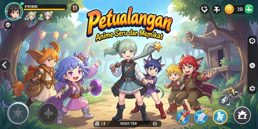 Tampilan gameplay PT89 yang penuh aksi dalam dunia Anime.