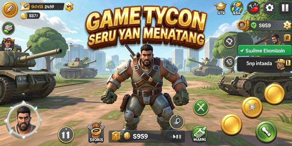 Screenshot menunjukkan gameplay Tycoon seru dan interaktif di S9S9.