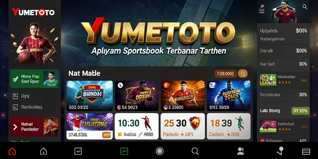 Tampilan gameplay YUMETOTO saat melakukan taruhan olahraga.